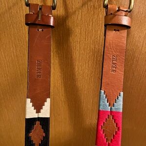 Zilker Belts. Austin TX. Argentinian style embroidered belts SIZE 42